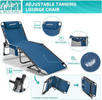 #WEJOY Folding Lounge Chair Outdoor, 5-Position Adjustable Sunbathing Tanning - Image 4