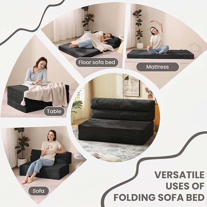 JUIKURY Folding Sofa Bed, Convertible Sleeper Chair - Image 5