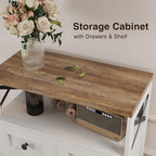Befrases Set of 2 Farmhouse Storage Cabinet - Image 6