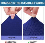 Smiry Waterproof Seat Covers for Dining Room Chairs Set of 8, Stretch Jacquard - Image 4