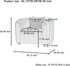 42" Velvet Sofa Chair for Living Room, Modern Single Sofa - Image 2