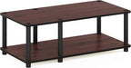 Furinno JUST TV Stand, 2-Tier No Tools Mid Entertainment Center by Furinno-FitsYourSpaceFitsYourBudget