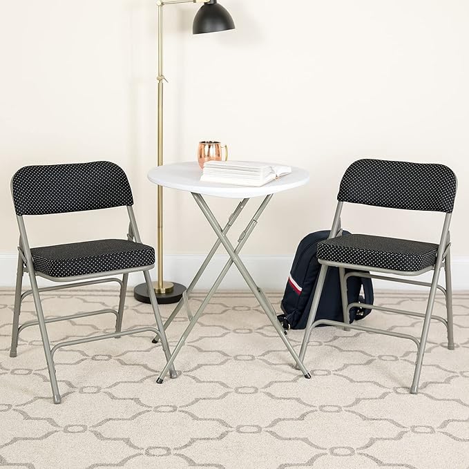 Flash Furniture 2 Pack HERCULES Series Premium Curved Triple Braced & Double - Image 2