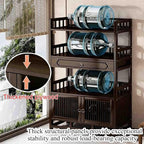 Bamboo Storage Cabinet with Drawer, Tea Set/Book/Decorative Items Storage Rack - Image 6