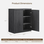 SICOTAS Buffet Cabinet with Storage Accent Sideboard Modern Credenza with Doors - Image 3