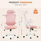 Sweetcrispy Office Computer Desk Chair, Ergonomic High-Back Mesh Rolling Work - Image 2