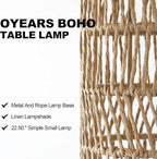 OYEARS 22.5" Boho Table Lamps Set of 2 - Image 2