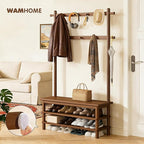 Hall Tree with Shoe Storage Bench, 3-in-1 Entryway Coat Rack with Bench - Image 6