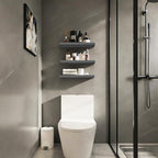 BAYKA Grey Floating Shelves for Wall, Wall Mounted Rustic Wood Shelves for - Image 4