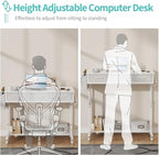 White Portable Rolling Computer Desk - Image 7