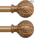 QDWIS 2 Pack Boho Wood Curtain Rods by Unknown