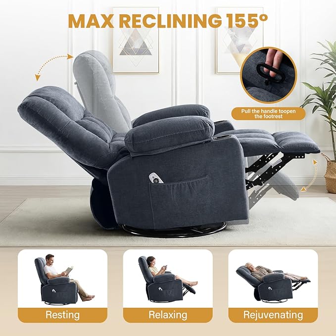Swivel Recliner Chair for Adults - Image 5