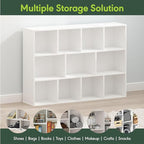 Furinno LUDER Book Shelf, 11-Cube Bookshelf, Reversible Bookcase, 9.4 x 29.1 x - Image 8