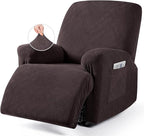 VANSOFY Oversized Recliner Chair Cover, 4-Pieces Stretch Recliner Covers by VANSOFYFURNITURECOVERS