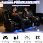 Power Recliner Loveseat, Living Room Furniture Sets, Breathing Leather - Image 4