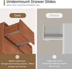 Solid Wood Dresser for Bedroom, Natural Solid Wood 6 Drawer Dresser, 45.3" Tall - Image 7