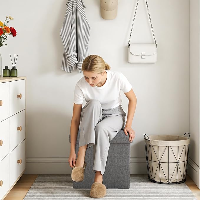 Storage Ottoman Footrest Stool Small Ottoman - Image 7