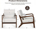Mid Century Accent Chair, Comfy Arm Chair - Image 2