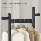 Solid Wood Coat Rack Freestanding Clothing Rack - Image 4