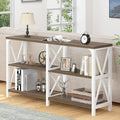 LVB Farmhouse Entryway Table, Industrial Wood Sofa Table by LVB