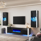 AMERLIFE Modern 3-Piece Wall Unit Entertainment Center Set by AMERLIFE