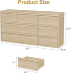 Garvee 9 Dresser for Bedroom, 58.7" Wide Dresser, Freestanding Horizontal Drawer - Image 2