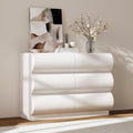 homary Modern 6 Drawers Dresser, 39.4" Wide Faux Leather Chest of Drawers by Homary