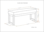 SIMPLIHOME Milltown Large Ottoman Bench - Image 3