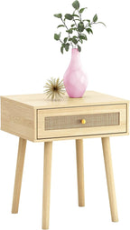 Atlantic Loft & Luv Remy Boho Mid-Century Natural Storage Drawer, Finish Rattan - Image 8