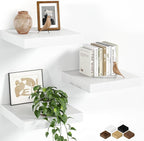 Fun Memories Floating Shelves for Wall, 12 Inch Set of 3 Rustic Wood Wall by FunMemories