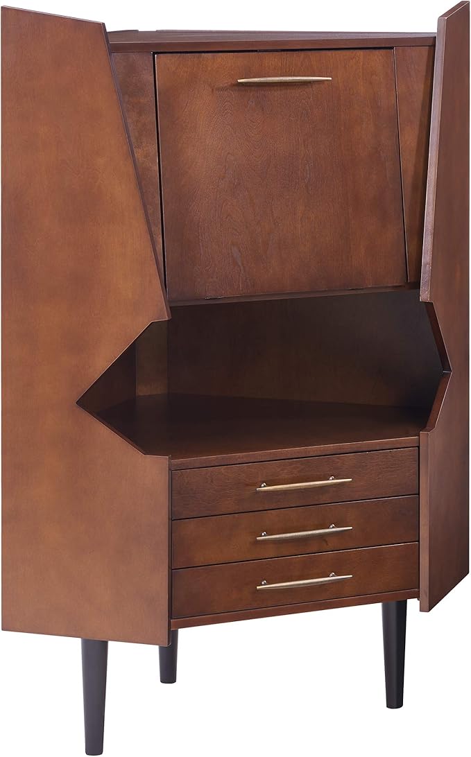 SEI FURNITURE Larson Corner Storage Bar Cabinet - Image 4