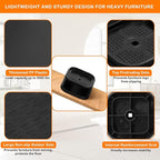 shouwuhho 32 Pack Furniture Risers Adjustable Bed Risers Heavy Duty Lifts - Image 5