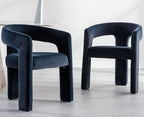 VESCASA Velvet Barrel Dining Chair - Image 5