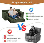 Loveseat Sofa Bed, Convertible Silky Velvet 5-in-1 Foldable Boneless Sleeper - Image 6