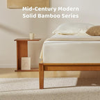 RECCI Solid Bamboo C-Shaped End Table Set of 2 - Image 6