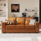 ABCASA Loveseat Set of 2, Living Room Furniture Set, Oversized Faxu Leather Sofa - Image 7