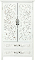 LKTART 48" Tall Vintage Sideboards Carved Wood Buffet Cabinet, Farmhouse Pantry - Image 5