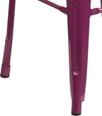 Flash Furniture Commercial Grade 30" High Backless Purple Indoor-Outdoor - Image 6