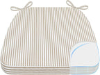 AAAAAcessories D-Shaped Chair Cushions, Machine-Washable Cover, Natural Sand by AAAAAcessories
