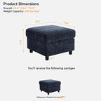 WUTUTUEE 25'' Square Storage Ottoman Module - Image 2