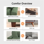 DOPEDIO Modern Loveseat Sofa for Living Room, Chenille Recliner, Removable Cover - Image 3