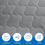 Cot Mattress Pad Protector Waterproof, Quilted Cot Size Mattress Cover 30" X - Image 3