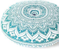 Mandala Floor Pillow Cover Meditation Cushion Seating Throw Hippie Round by EyesofIndia
