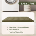 ZonLi Japanese Floor Futon Mattress Twin Size 75"x 39", 100% Cotton Cover 4'' - Image 8