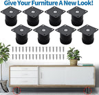 2.5 Inch Metal Furniture Legs Stainless Steel Adjustable Legs Black Metal Legs - Image 3