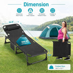 ABORON Chaise Lounge Chair, 5 Positions Padded Outdoor Tanning Chair, Heavy - Image 6