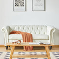 Mid-Century 2 Seater Sofa, Faux Leather Loveseat by YUCHIATHSoulFurniture