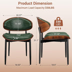 YaFiti Dining Chairs Set of 2, Dining Room and Kitchen Chairs, Mid Century - Image 2