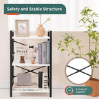 Yoobure Bookshelf Small Book Shelf, Solid Industrial 3 Tier Shelf Bookcase - Image 5