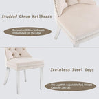 KCC Velvet Dining Chairs Set of 4, Upholstered High-end Tufted Dining Room Chair - Image 7